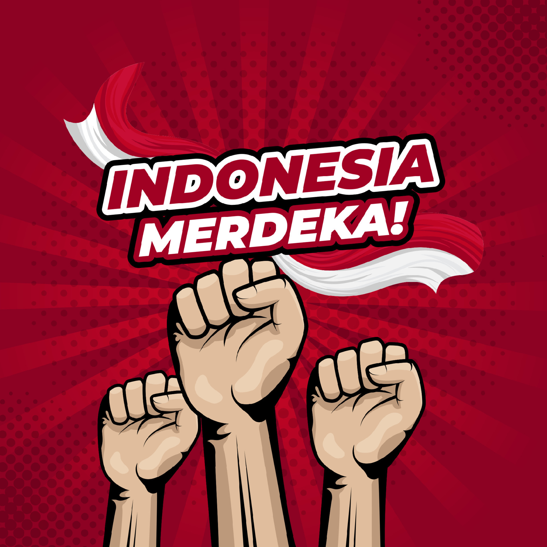 Happy Indonesia independence day background banner design. 9361850 ...