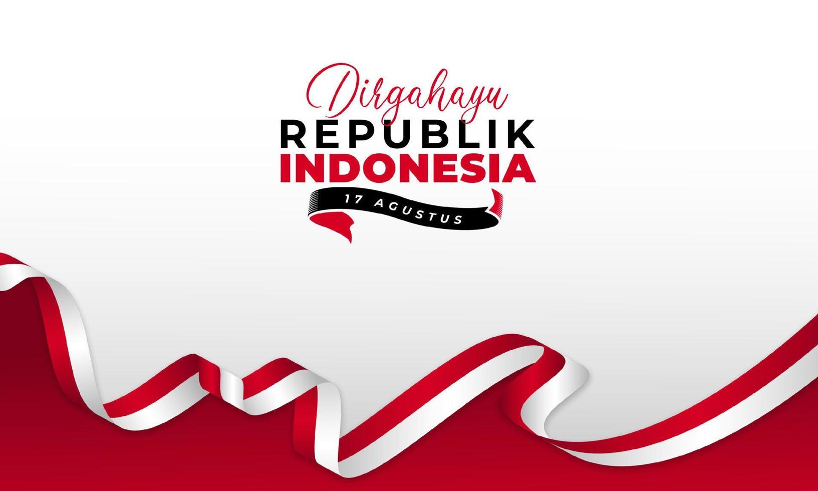 feliz diseño de banner de fondo del día de la independencia de indonesia. vector