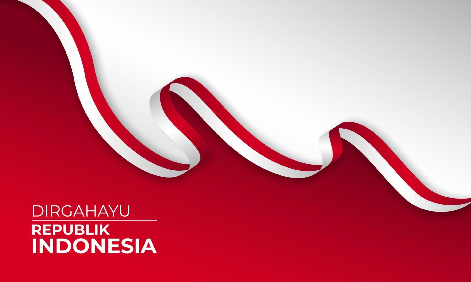 diseño de banner de fondo del día de la independencia de indonesia. diseño de fondo de dirgahayu indonesiafeliz diseño de banner de fondo del día de la independencia de indonesia. vector