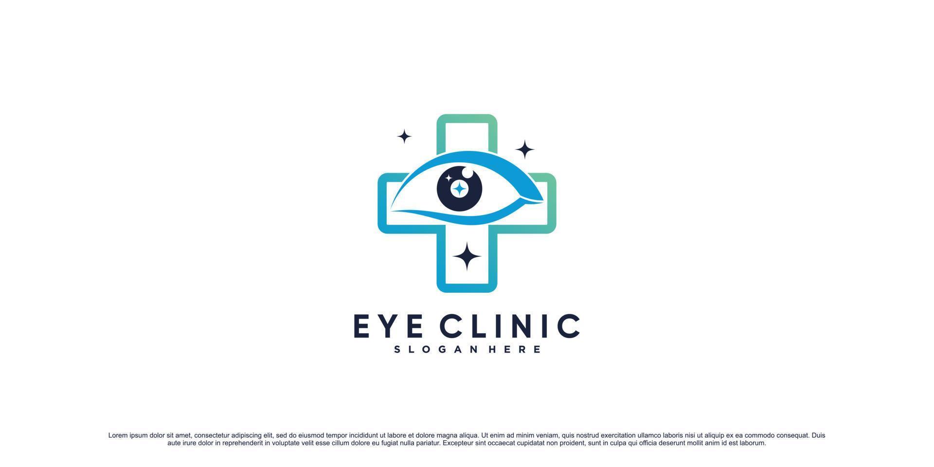 Creative eye clinic logo design inspiration with creative element