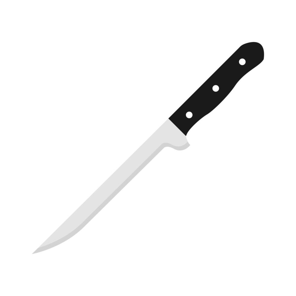 Ilustración de vector de diseño plano de cuchillo de filete