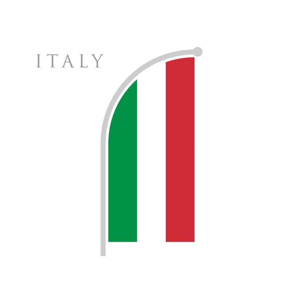 italy flag flat design vector illustration