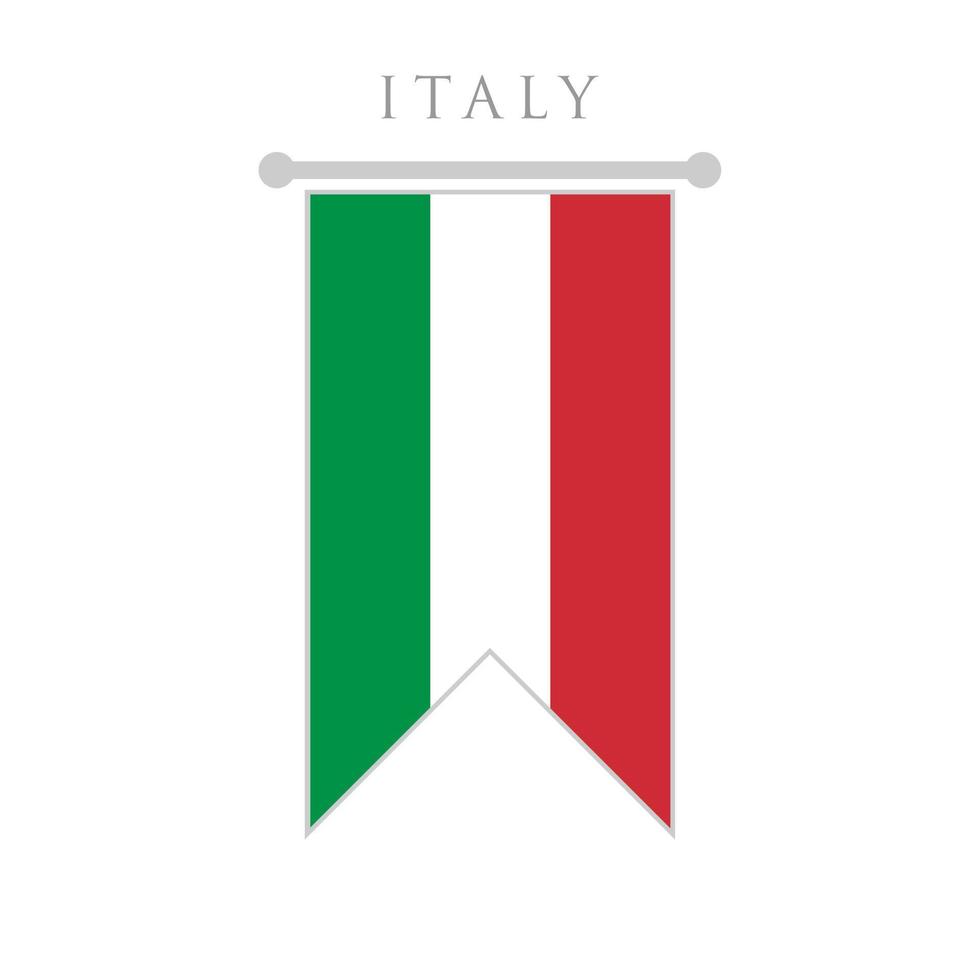 ilustración de vector de diseño plano de bandera de italia