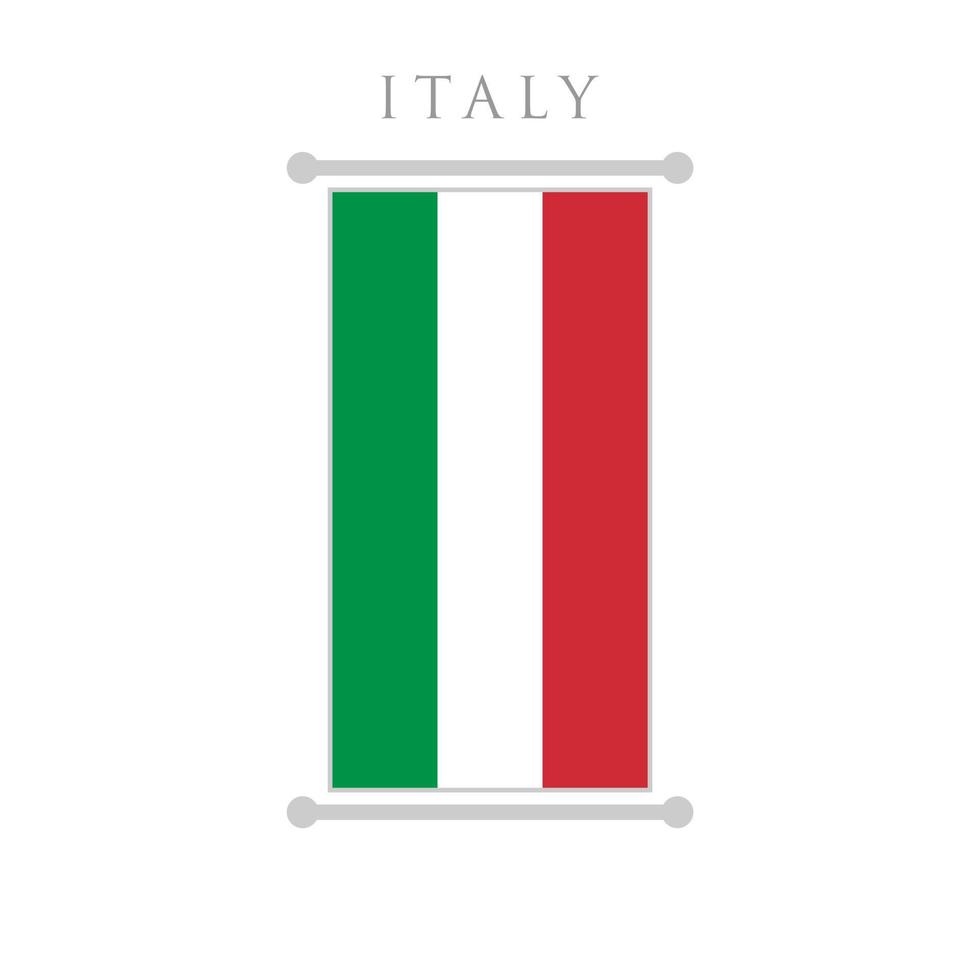 ilustración de vector de diseño plano de bandera de italia