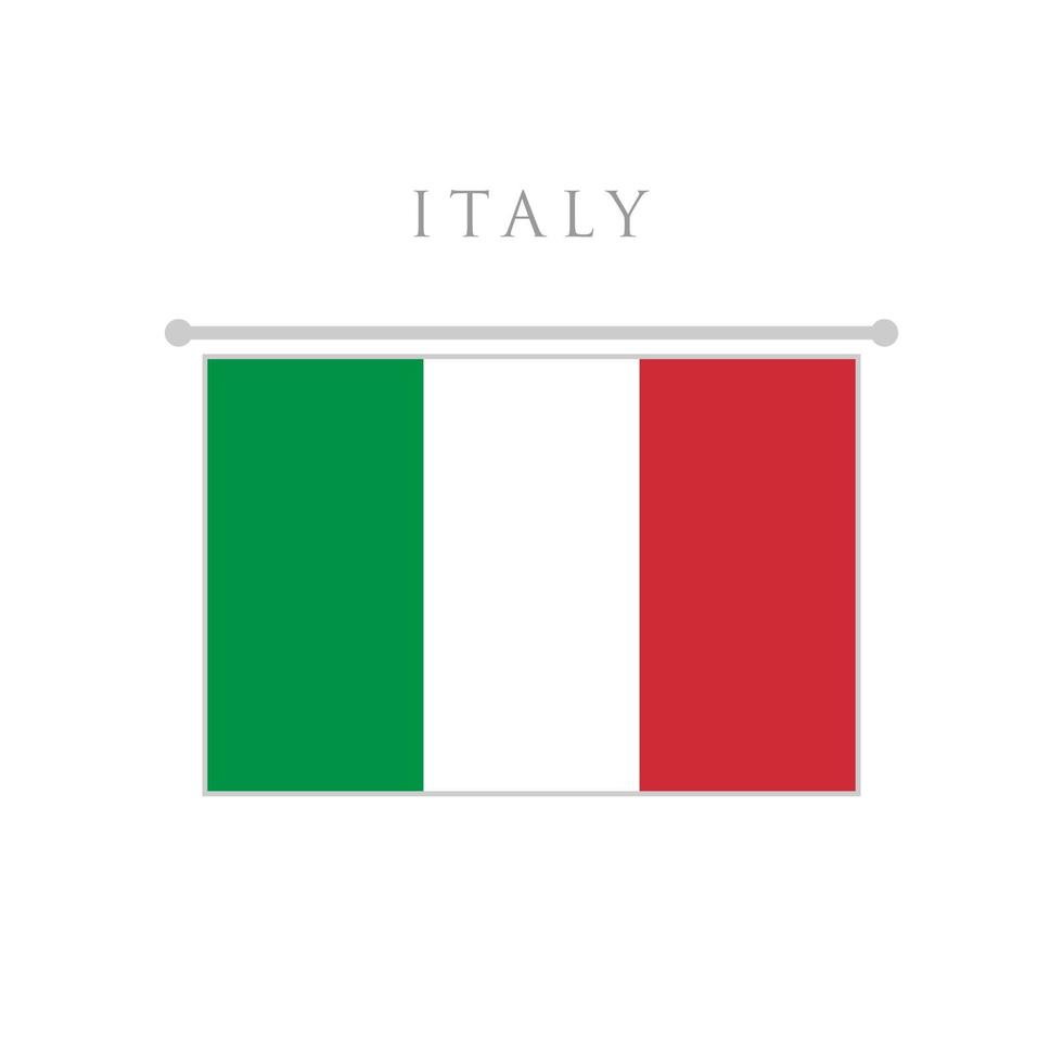 ilustración de vector de diseño plano de bandera de italia