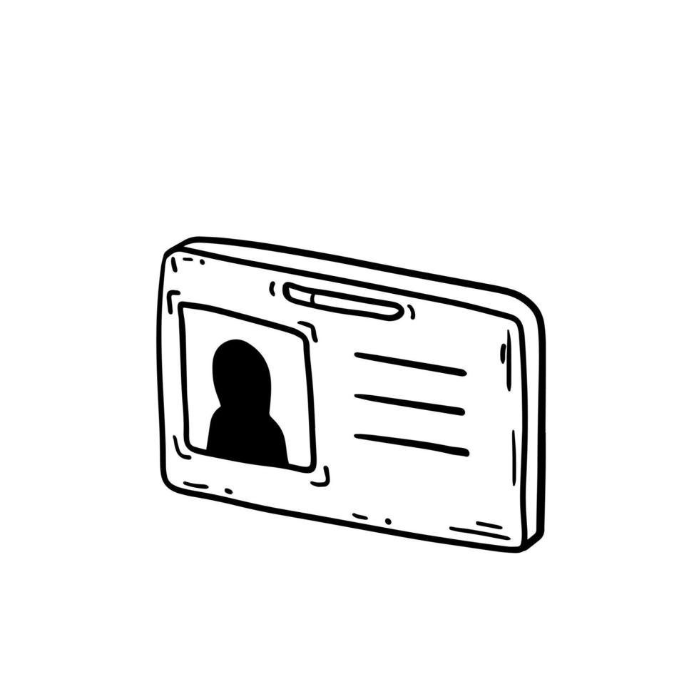 Badge and ID card. Identity of the reporter vector