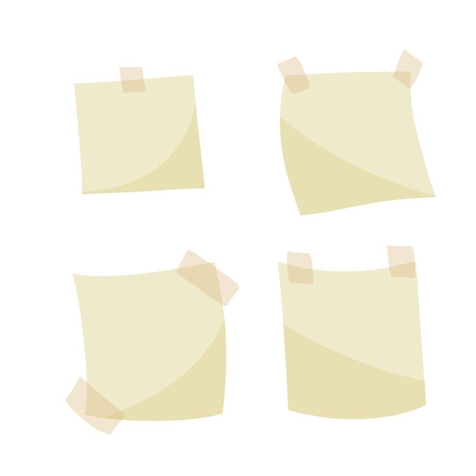 Sticker. Empty piece of paper with sticky tape vector