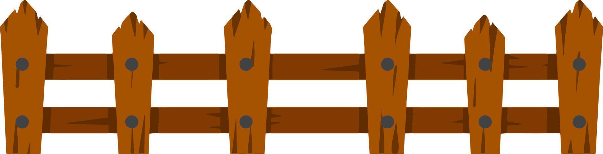 cerca del pueblo. antiguo muro rural de madera hecho de tableros y troncos. vector