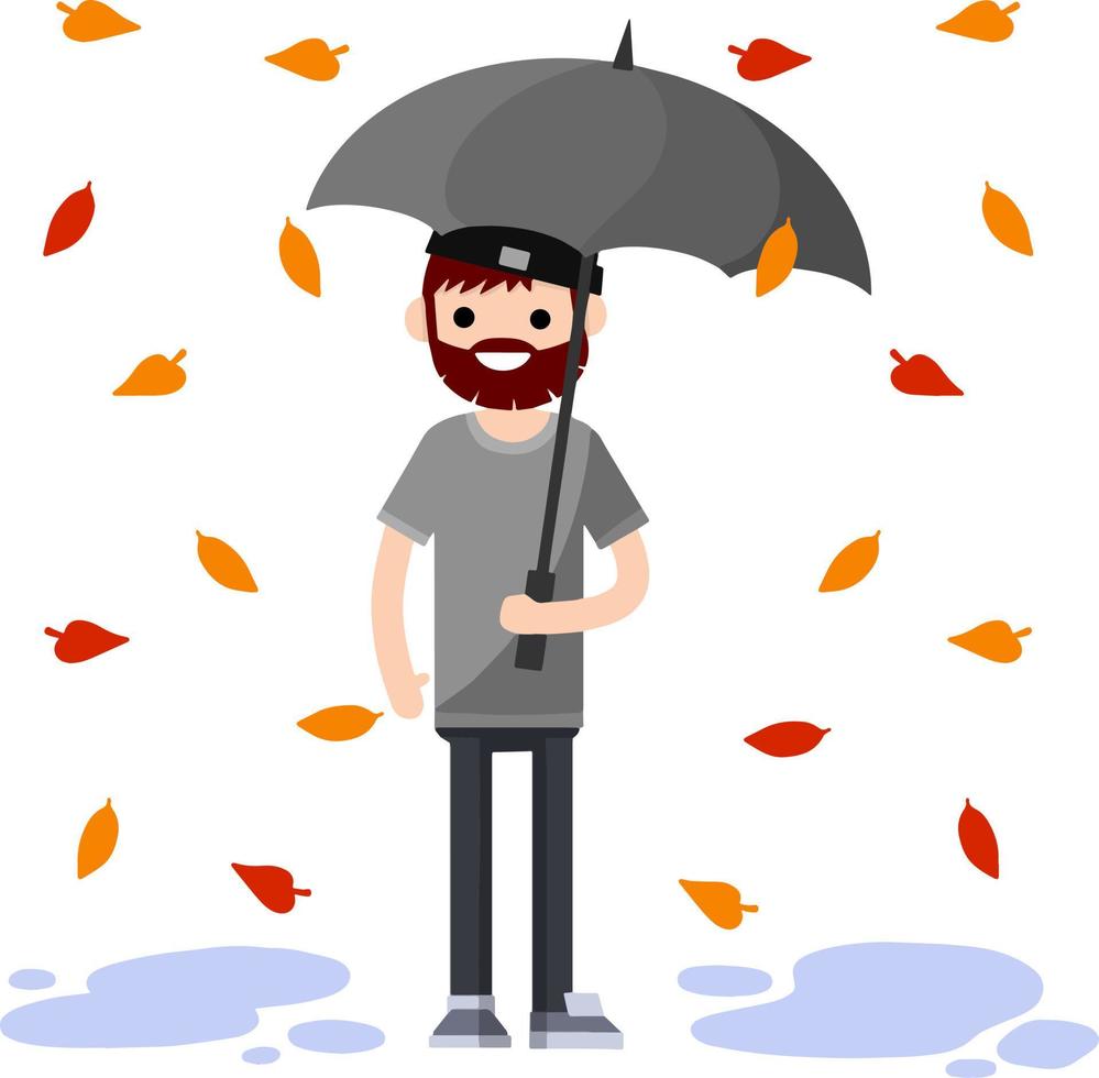 Protection from Bad autumn weather vector