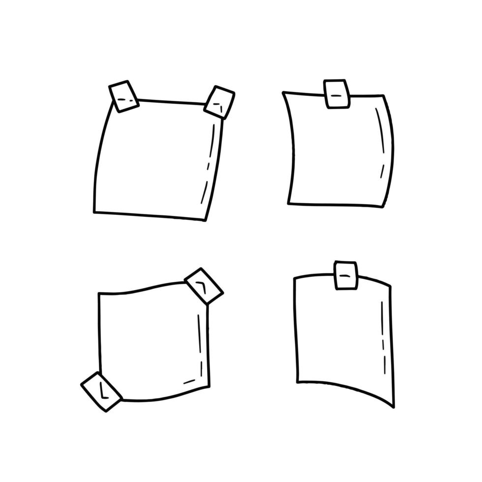 Sticker. Empty piece of paper with sticky tape vector