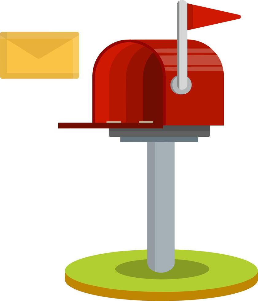 Open mailbox. Mail and message. vector