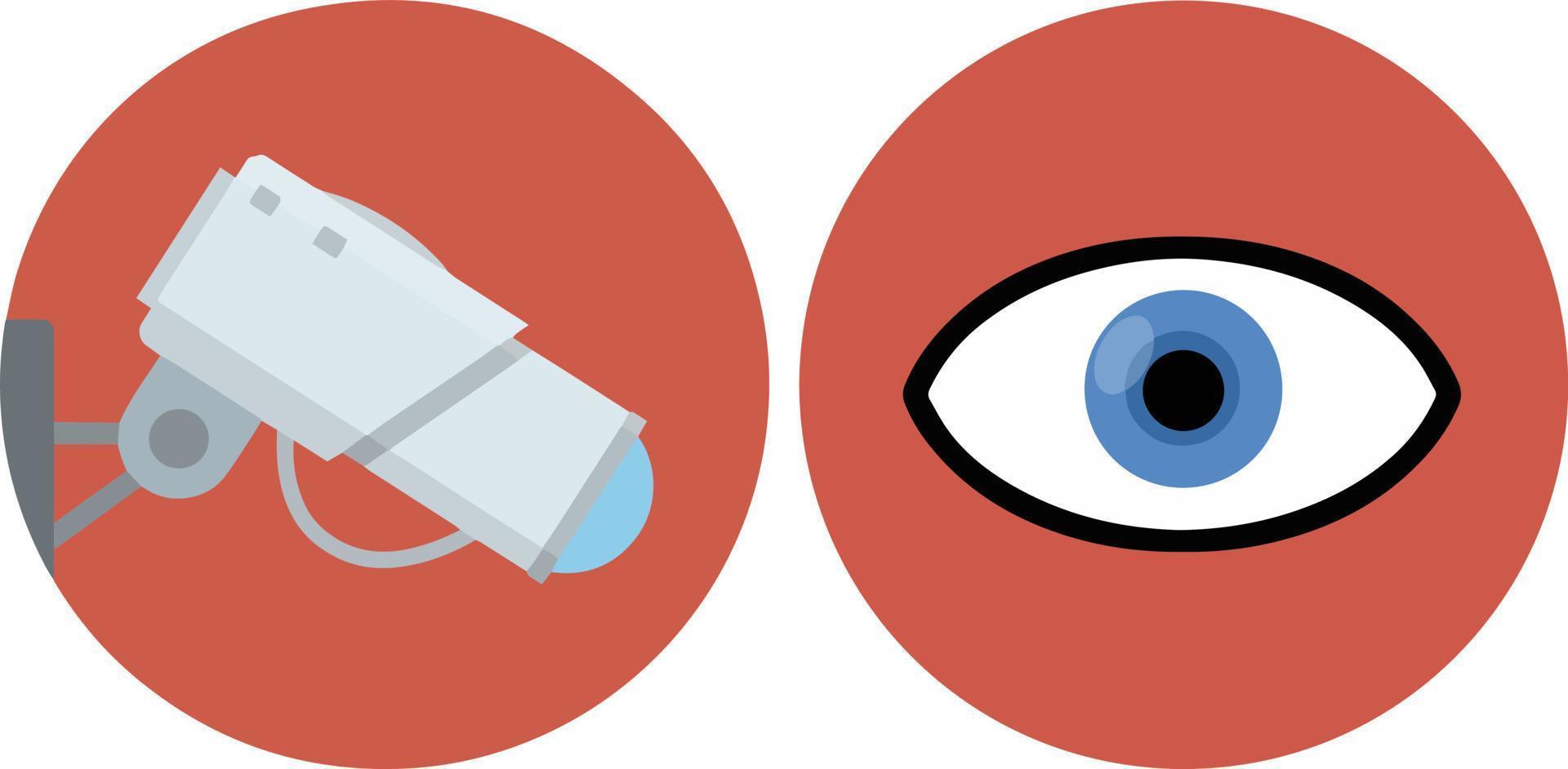Video surveillance camera. vector