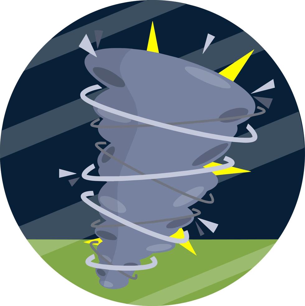 Vector Tornadoes and strong wind in circle