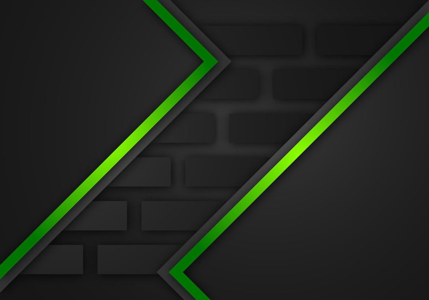 Abstract Green Arrow Dark Grey Shadow Line with Blank Space Design Modern Futuristic Background Geometric Overlap Layer Paper Cut Style vector
