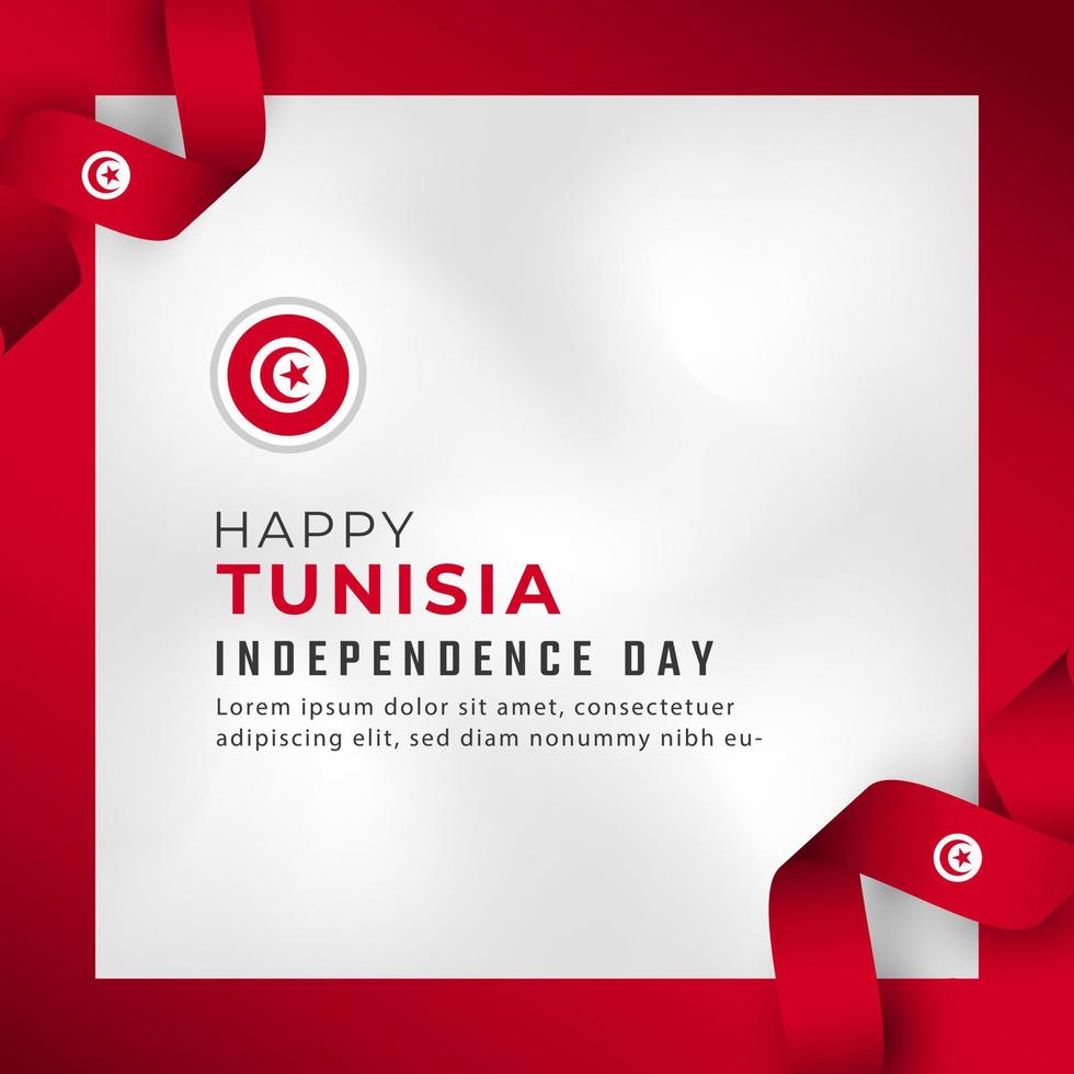 Happy Tunisia Independence Day March 20th Celebration Vector Design Illustration. Template for Poster, Banner, Advertising, Greeting Card or Print Design Element