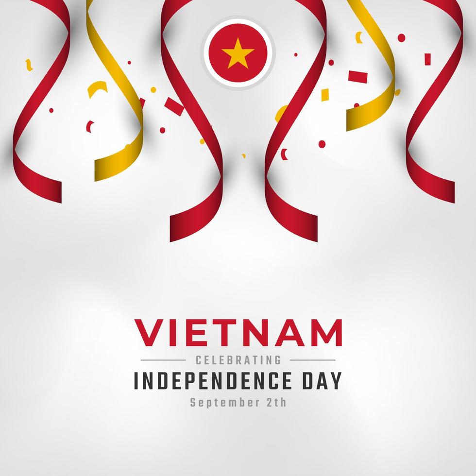 feliz día de la independencia de vietnam 2 de septiembre celebración vector diseño ilustración. plantilla para poster, pancarta, publicidad, tarjeta de felicitación o elemento de diseño de impresión