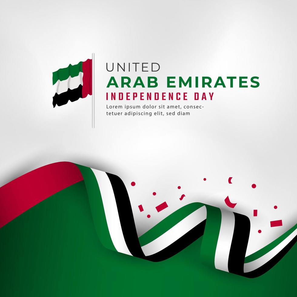 Happy United Arab Emirates Independence Day December 2th Celebration Vector Design Illustration. Template for Poster, Banner, Advertising, Greeting Card or Print Design Element