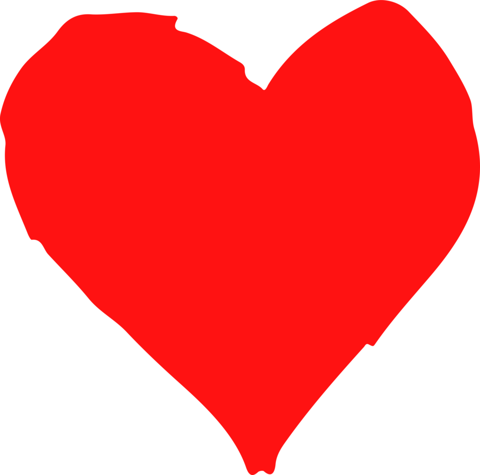 Hand draw Heart icon love sign design png