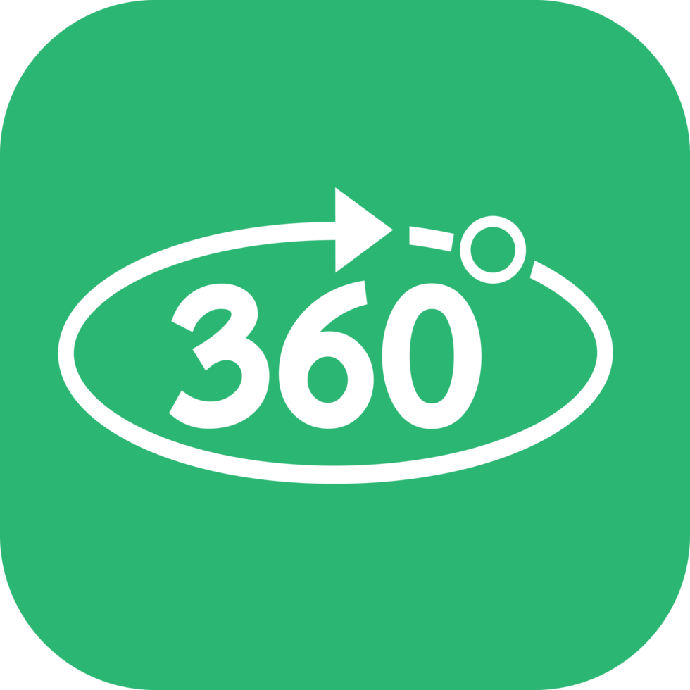 360 graden pictogram teken symbool ontwerp png