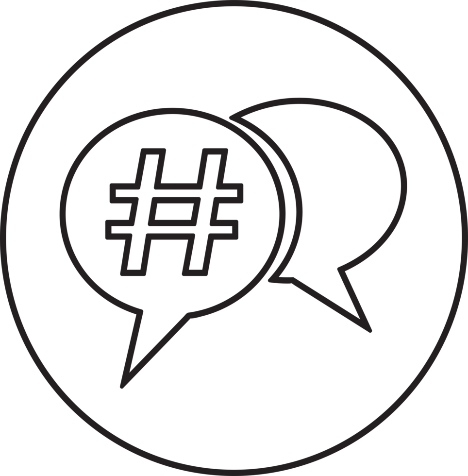 Hashtag social media icon sign symbol design png