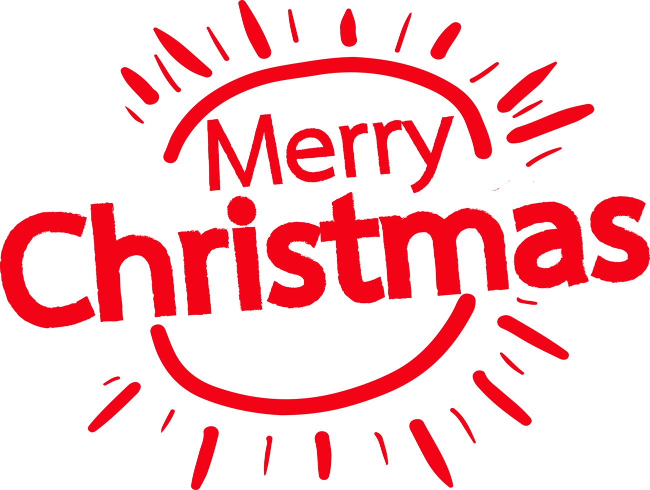 Merry Christmas text Lettering design png
