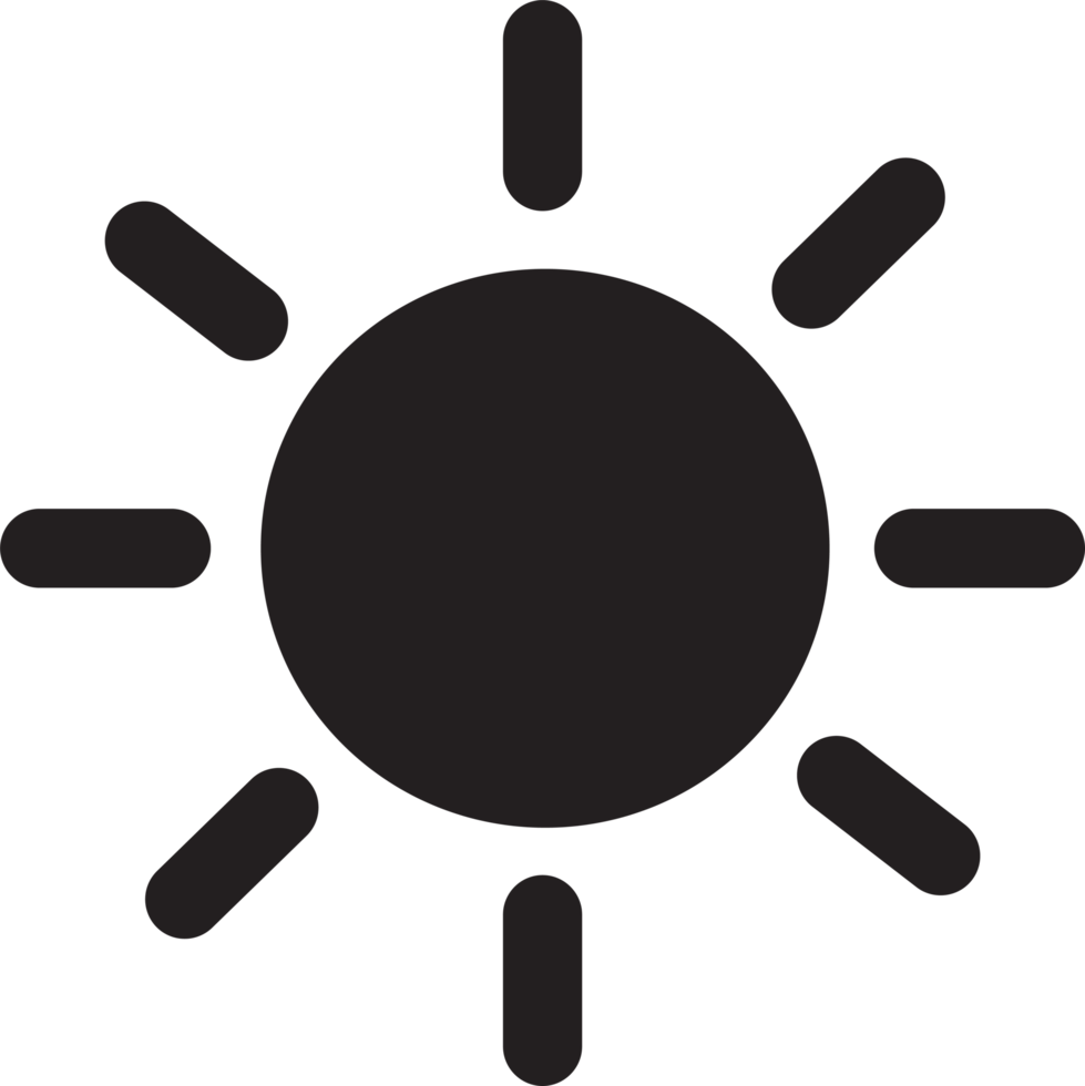 Sun Icon sign symbol design png