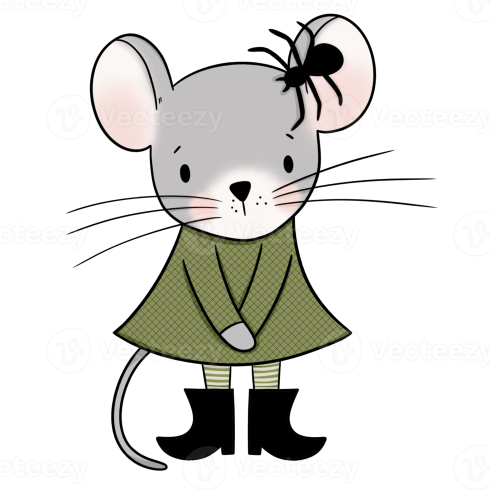 Free Cute mouse Halloween cartoon character 9363038 PNG with Transparent  Background