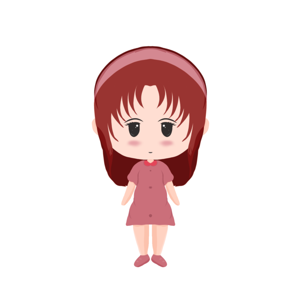 Cute Little Girls with red dress png