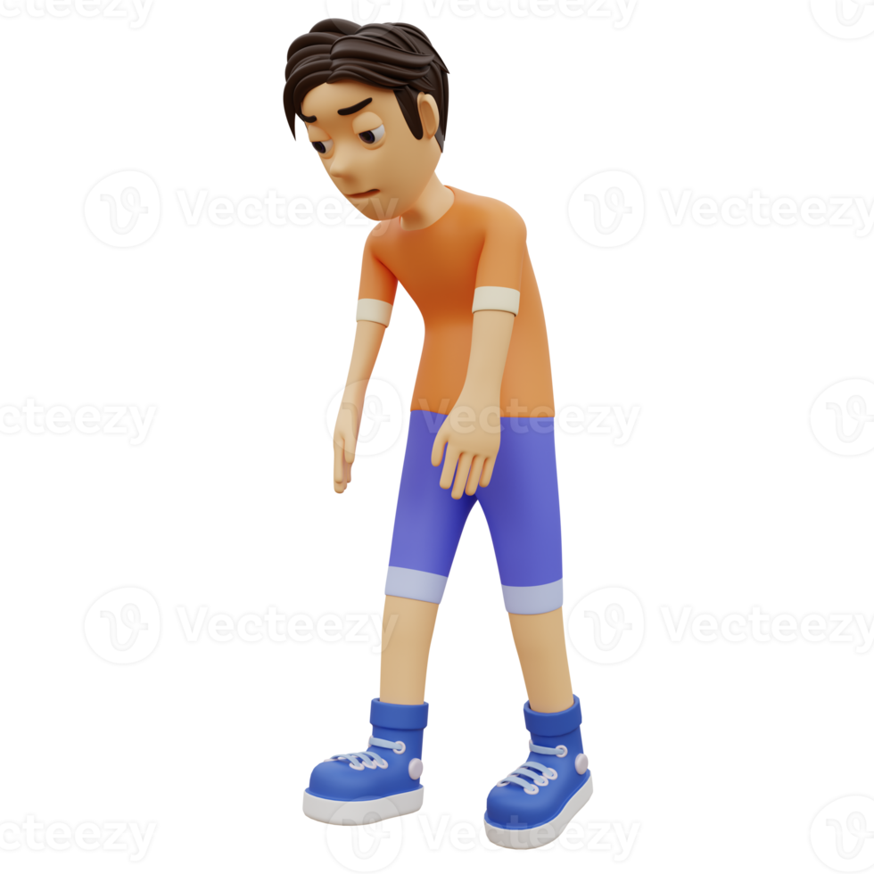 el personaje 3d único está agotado png