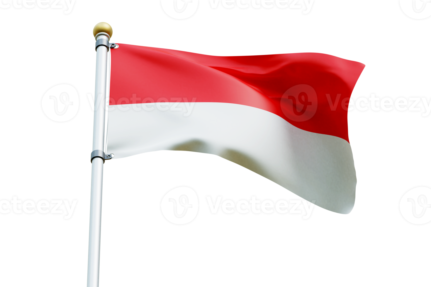 vlag van indonesië 3D-rendering png