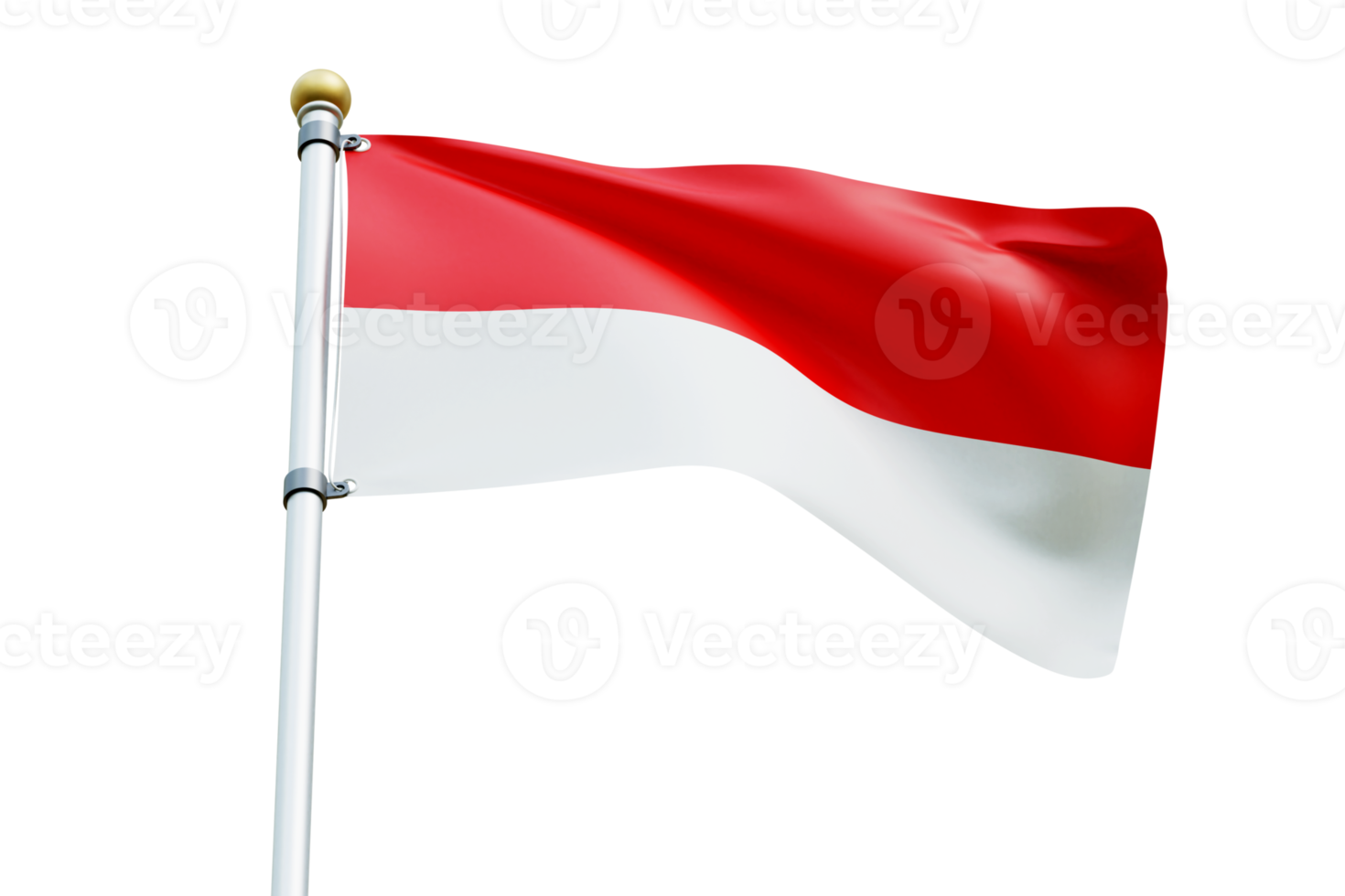 Flag Of indonesia 3d Rendering png