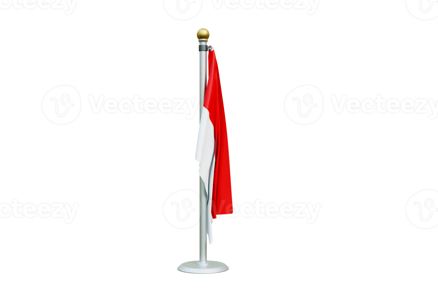 representación 3d de la bandera de indonesia png