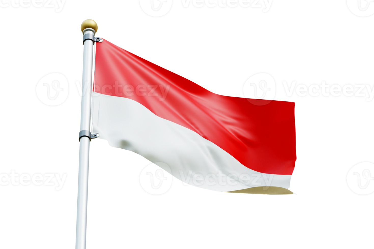 Flag Of indonesia 3d Rendering png