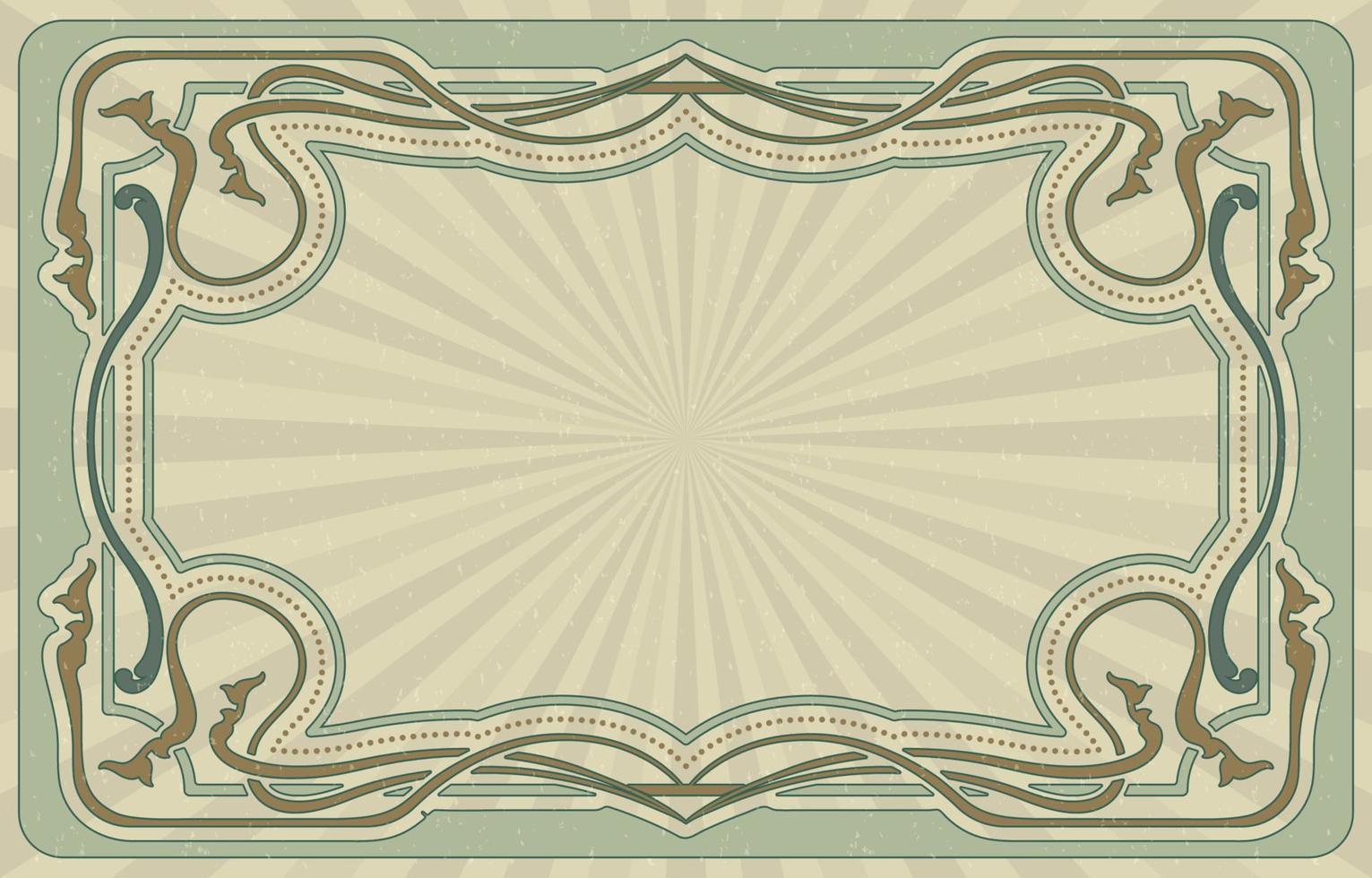 Art Nouveau Vintage Frame Background vector