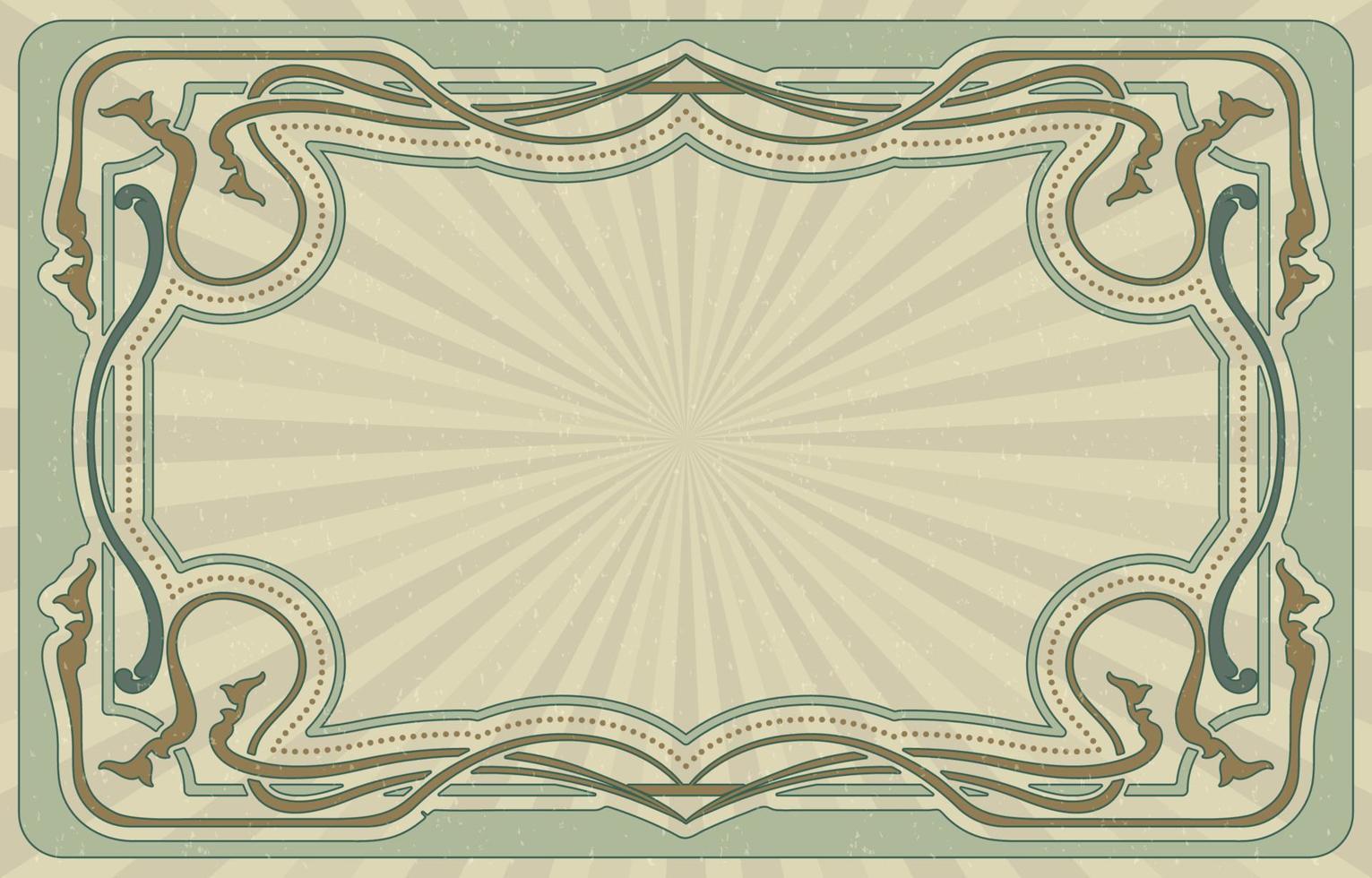 fondo de marco vintage art nouveau vector