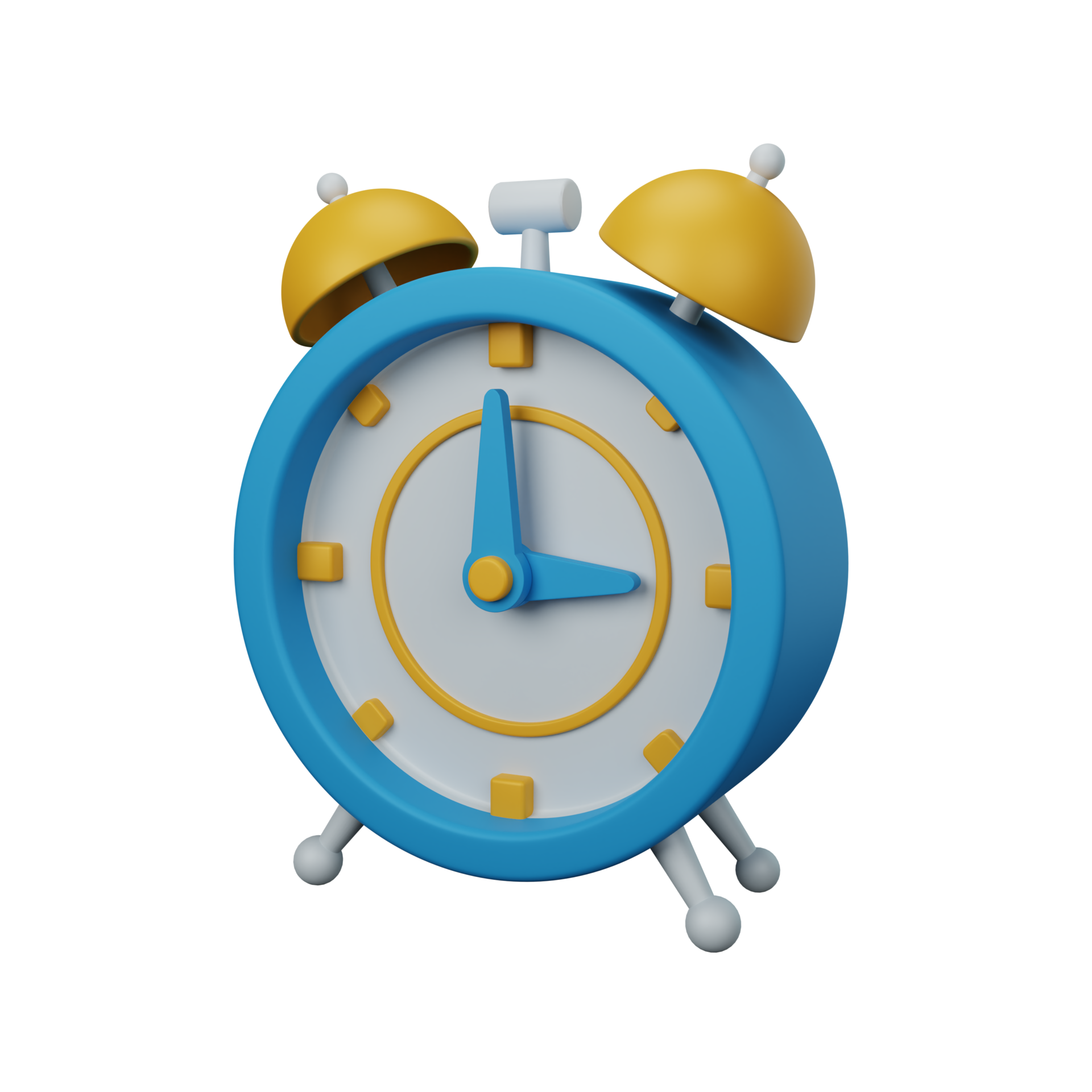 Free 3d rendering alarm clock isolated useful for user interface, apps and  web design illustration 9363432 PNG with Transparent Background