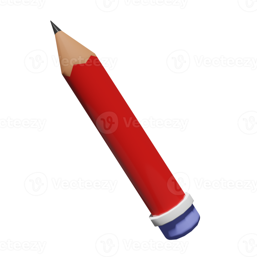 rendu 3d du crayon png