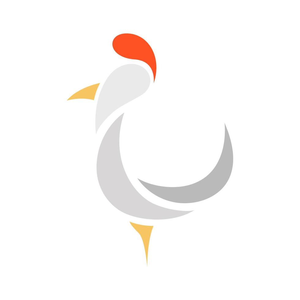 logotipo o icono de animal de pollo vector