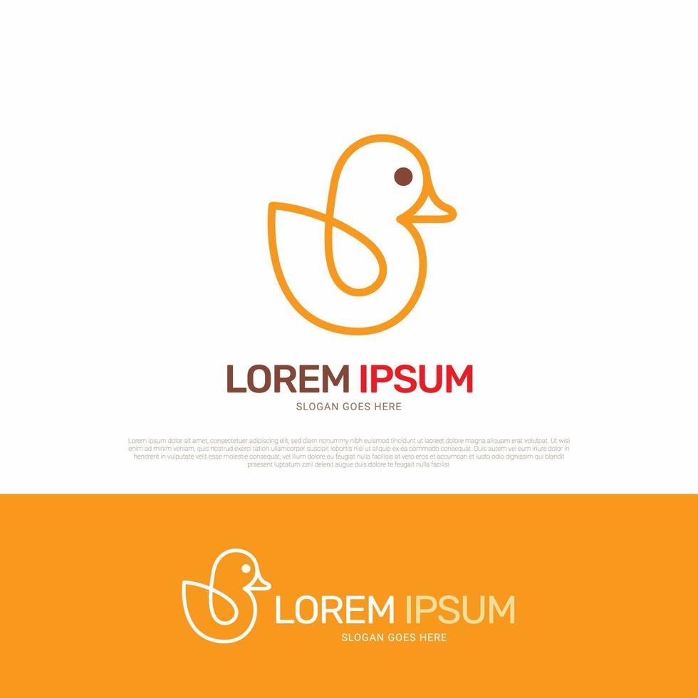 Duck animal logo icon design vector