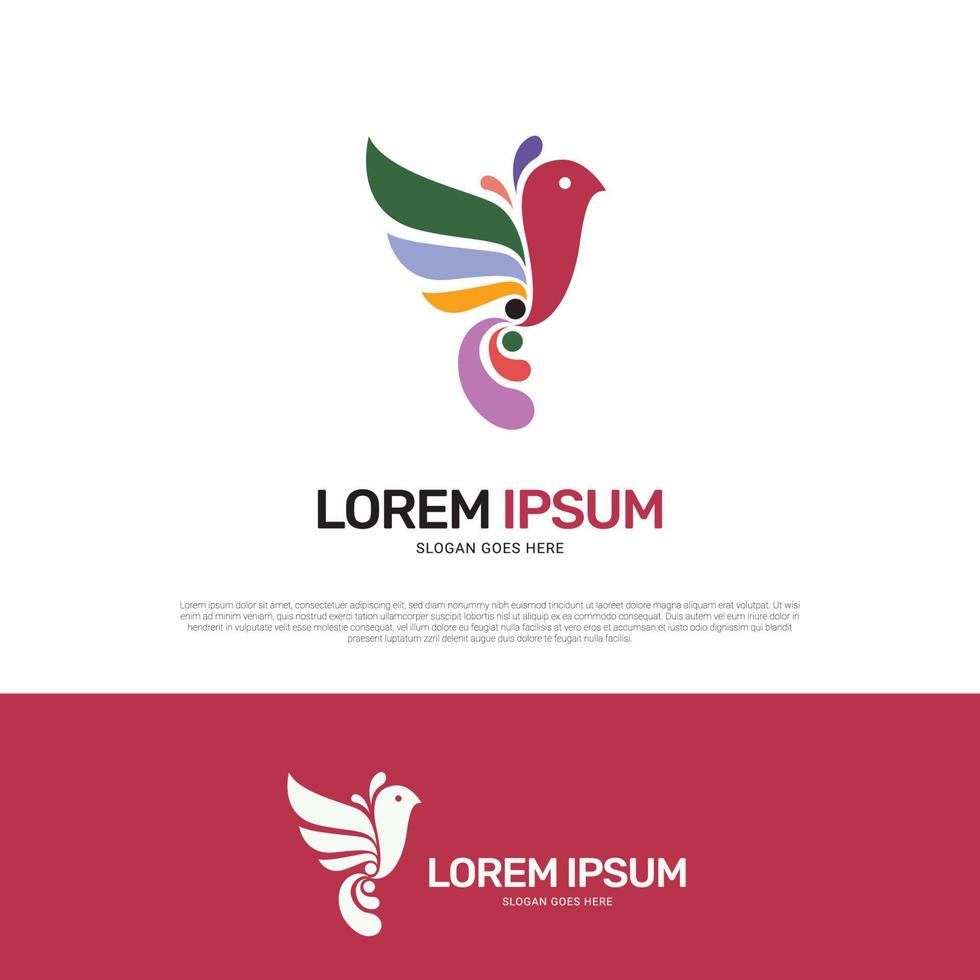 Bird logo icon design vector