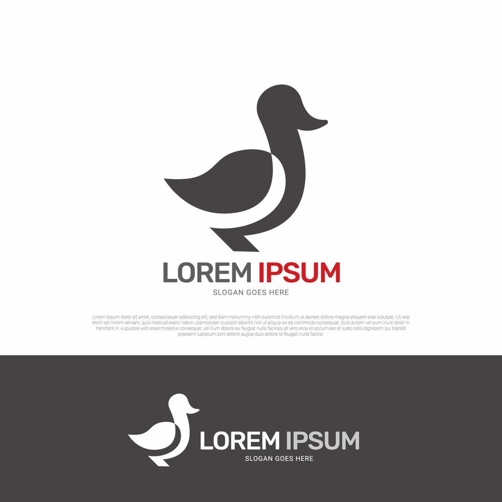 Duck animal logo icon design vector