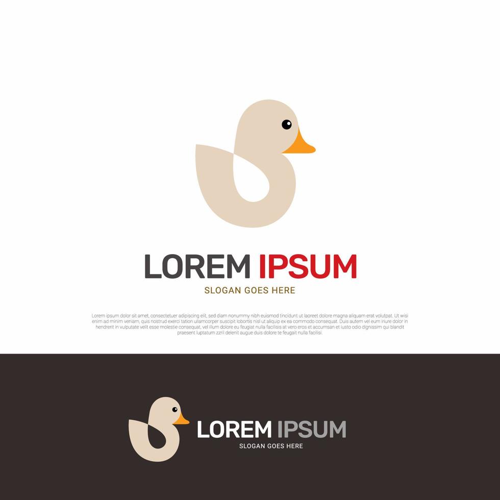 Duck animal logo icon design vector