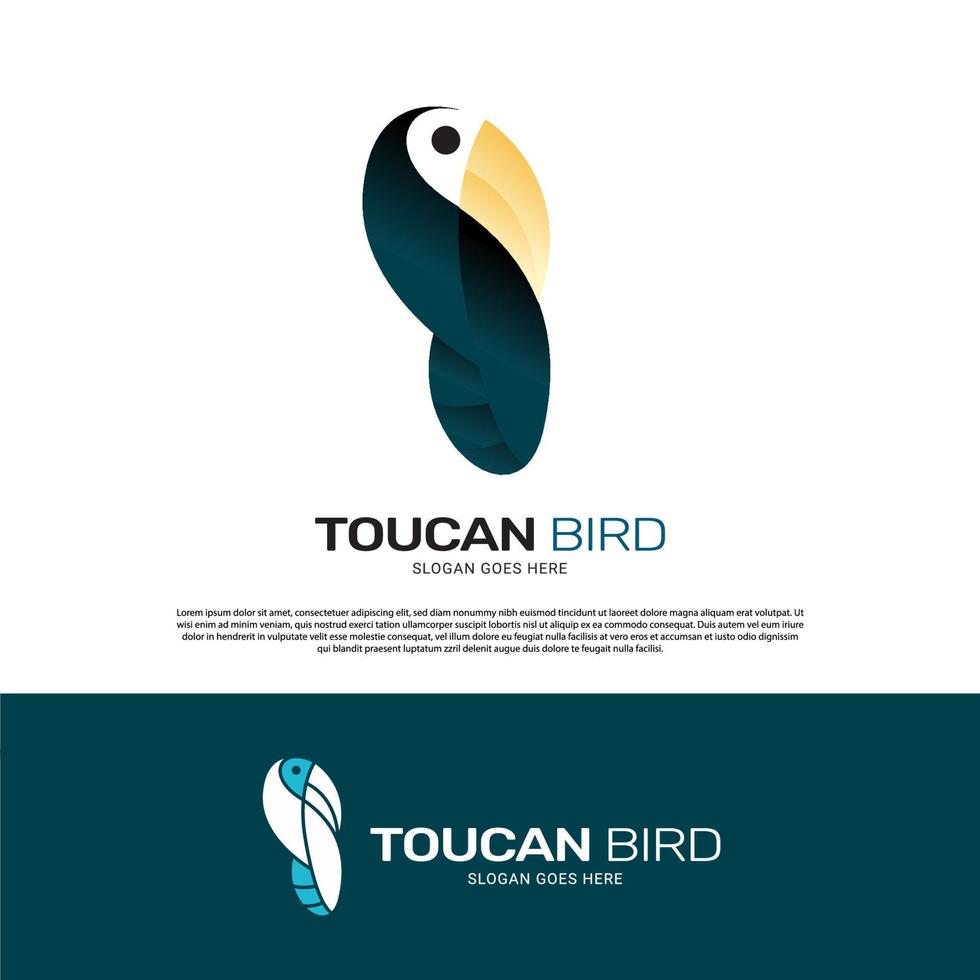 diseño de logotipo de pájaro guacamayo tucán vector