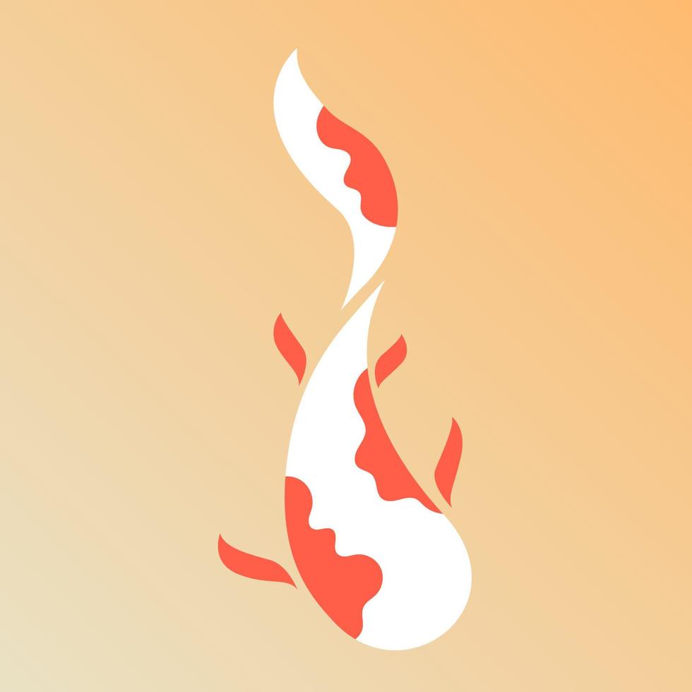 Koi fish logo icon vector