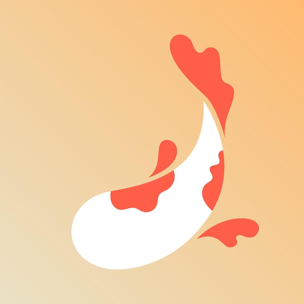 Koi fish logo icon vector