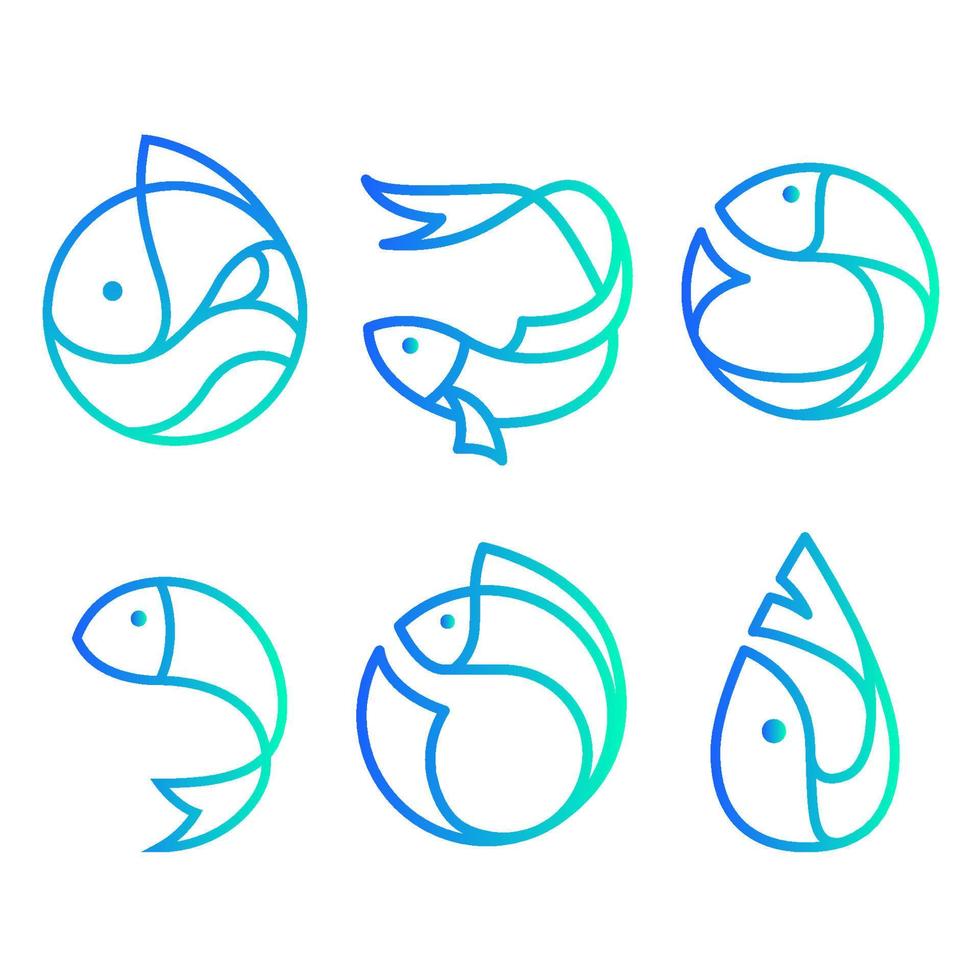 Fish Logo Icon Symbol vector