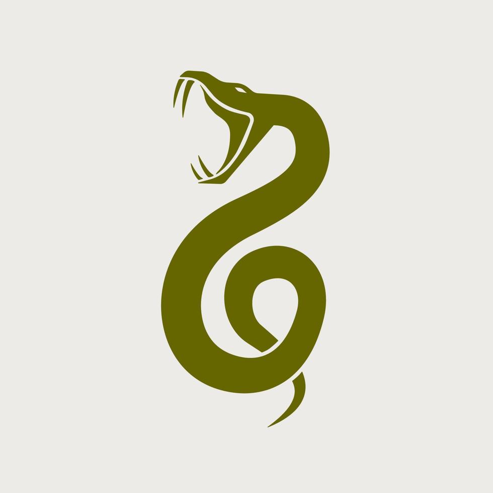 símbolo de icono de logotipo de serpiente vector