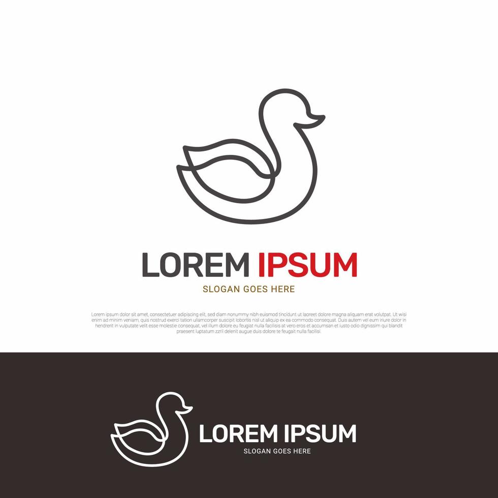 Duck animal logo icon design vector