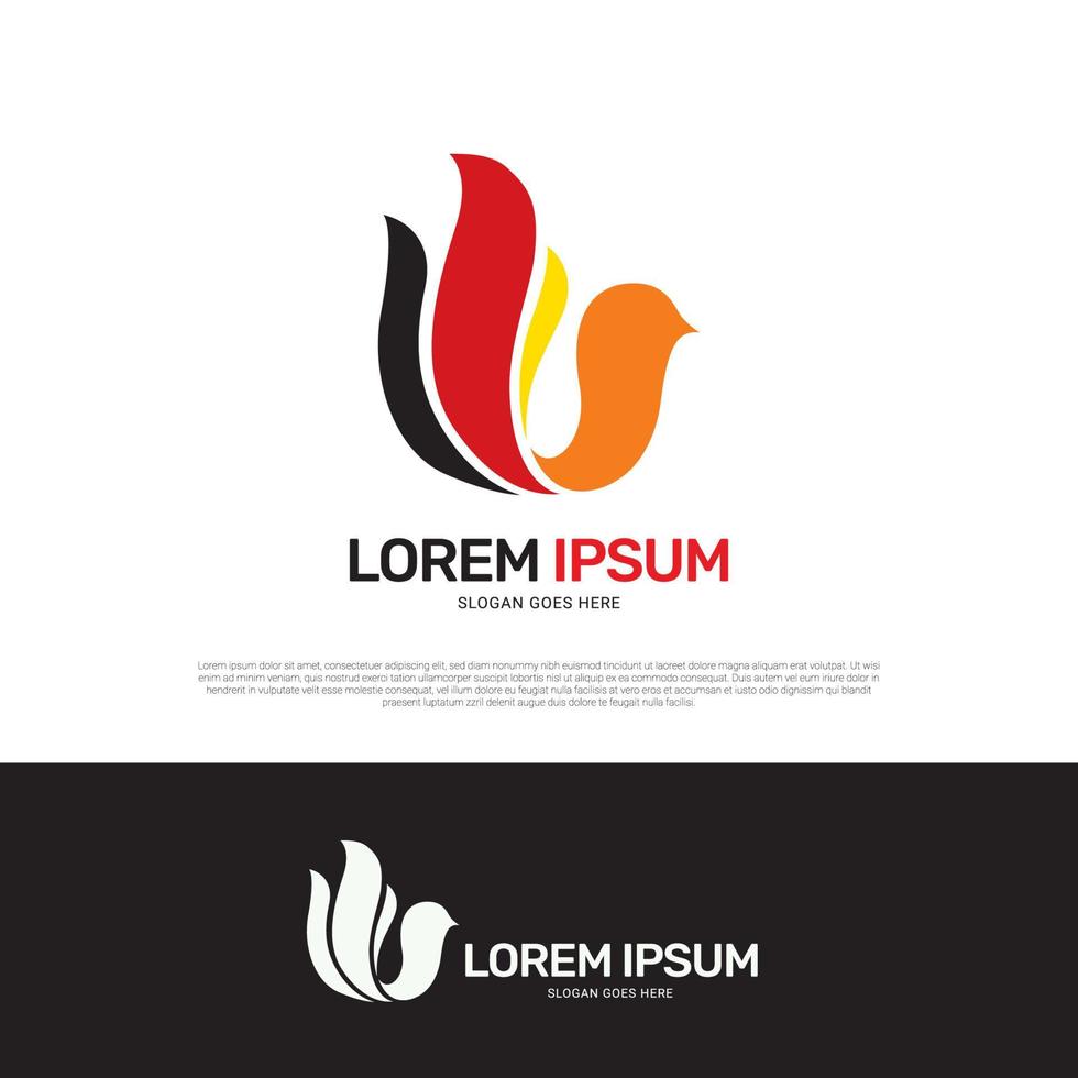 Bird logo icon design vector