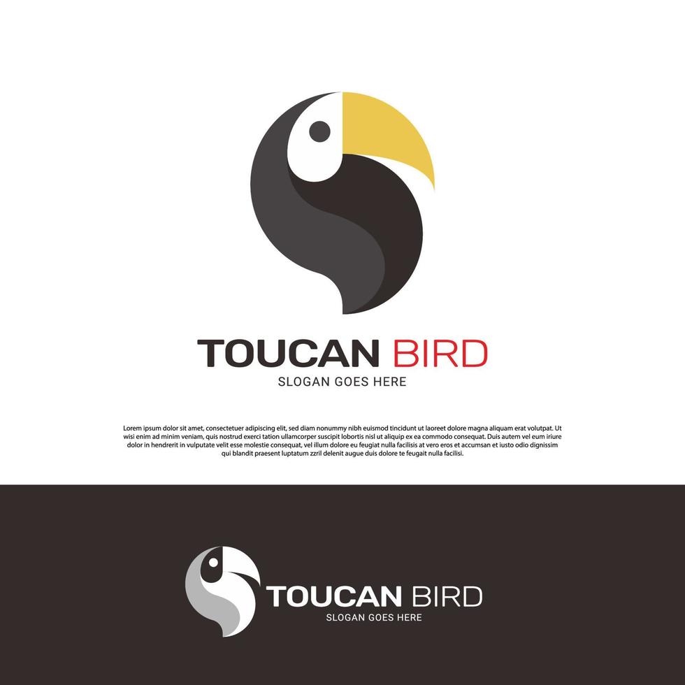 Toucan macaw bird logo design vector